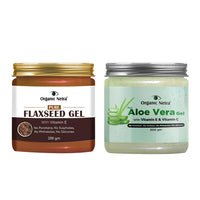Organic Netra Pure Aloe Vera Gel- 200 Gm and Organic Netra Pure Flaxseed Gel 200g