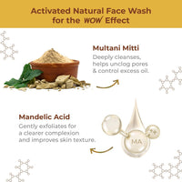 WOW Skin Science Purifying Multani Mitti Face Wash for All Skin Types | Controls Excess Oil | Brightens & Purifies Skin | Face Wash for Women & Men | Paraben Free | 100 ml