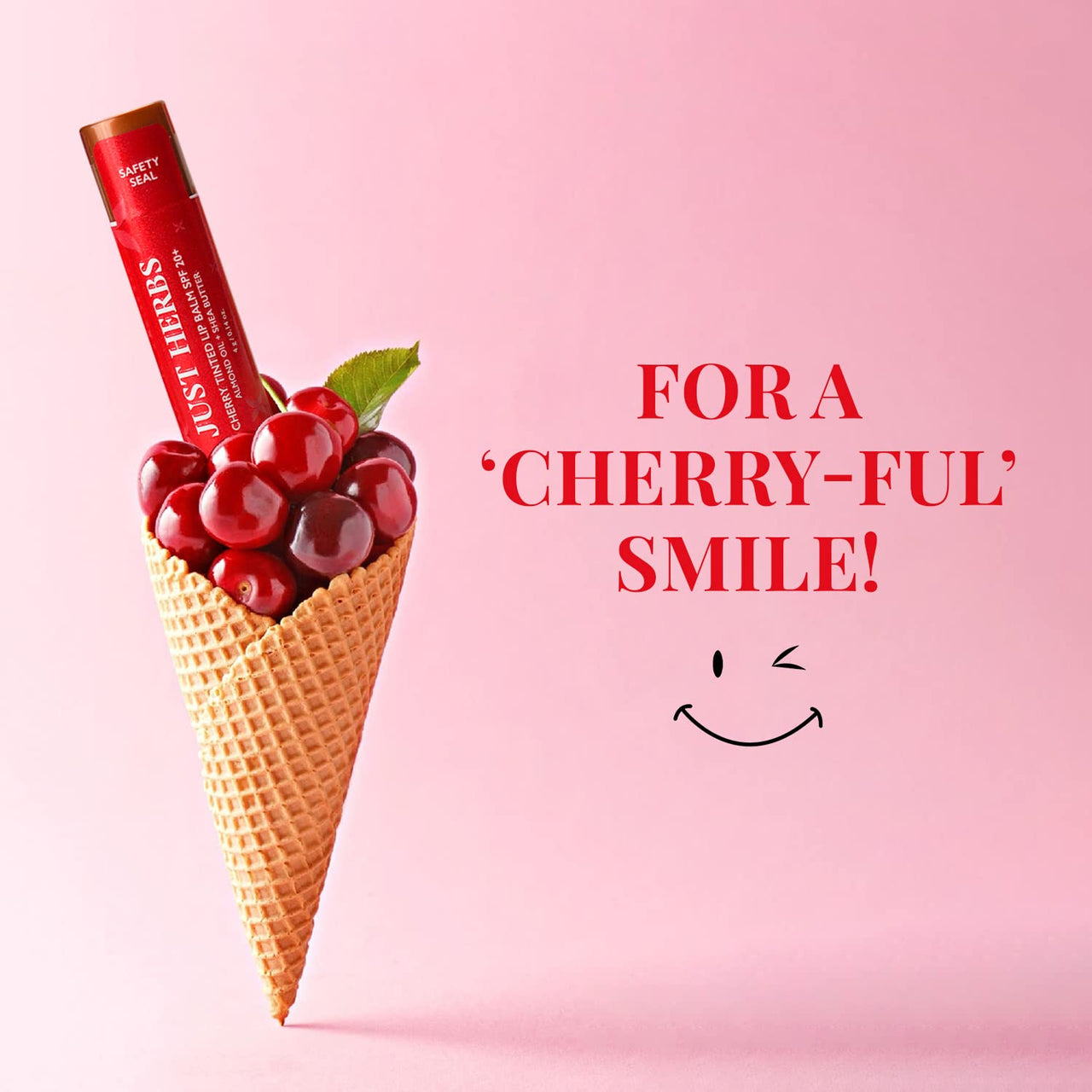 Just Herbs Tinted Lip Balm 4 g (Cherry) & Just Herbs Retractable 2 in 1 Herbal Eyeliner + Kajal - Black 0.3g Combo