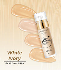 Lakyou Beauty High Coverage Foundation | Lightweight Waterproof Base Makeup | Weightless Matte Effect | Long-Lasting Silky Smooth Finish | 60ml (02(Soft Ivory), 60ml)