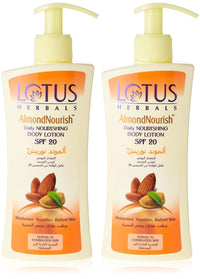 Lotus Herbals Almondnourish Daily Nourishing Body Lotion | Moisturises and Nourishes Skin | SPF 20 | For Normal & Combination Skin - 250g x Pack of 2
