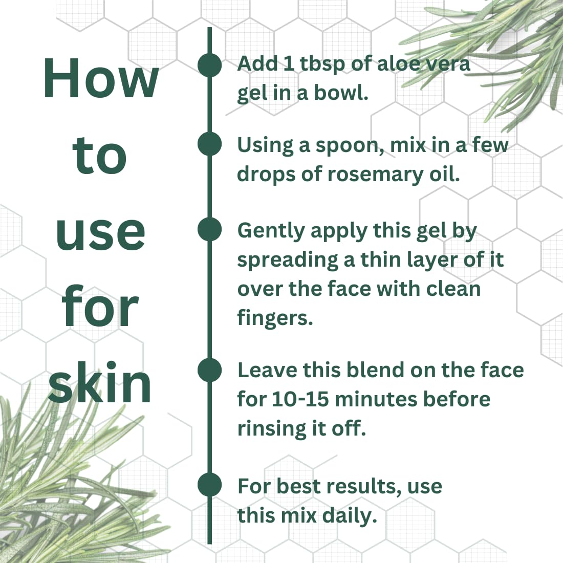 Deve Herbes Rosemary Essential Oil (Rosmarinus officinalis) with Glass Dropper for Healthy Hair Pure | Non-Sticky | Non-greasy | Lightweight | Men & Women | All Skin Types | Steam Distilled 15ml