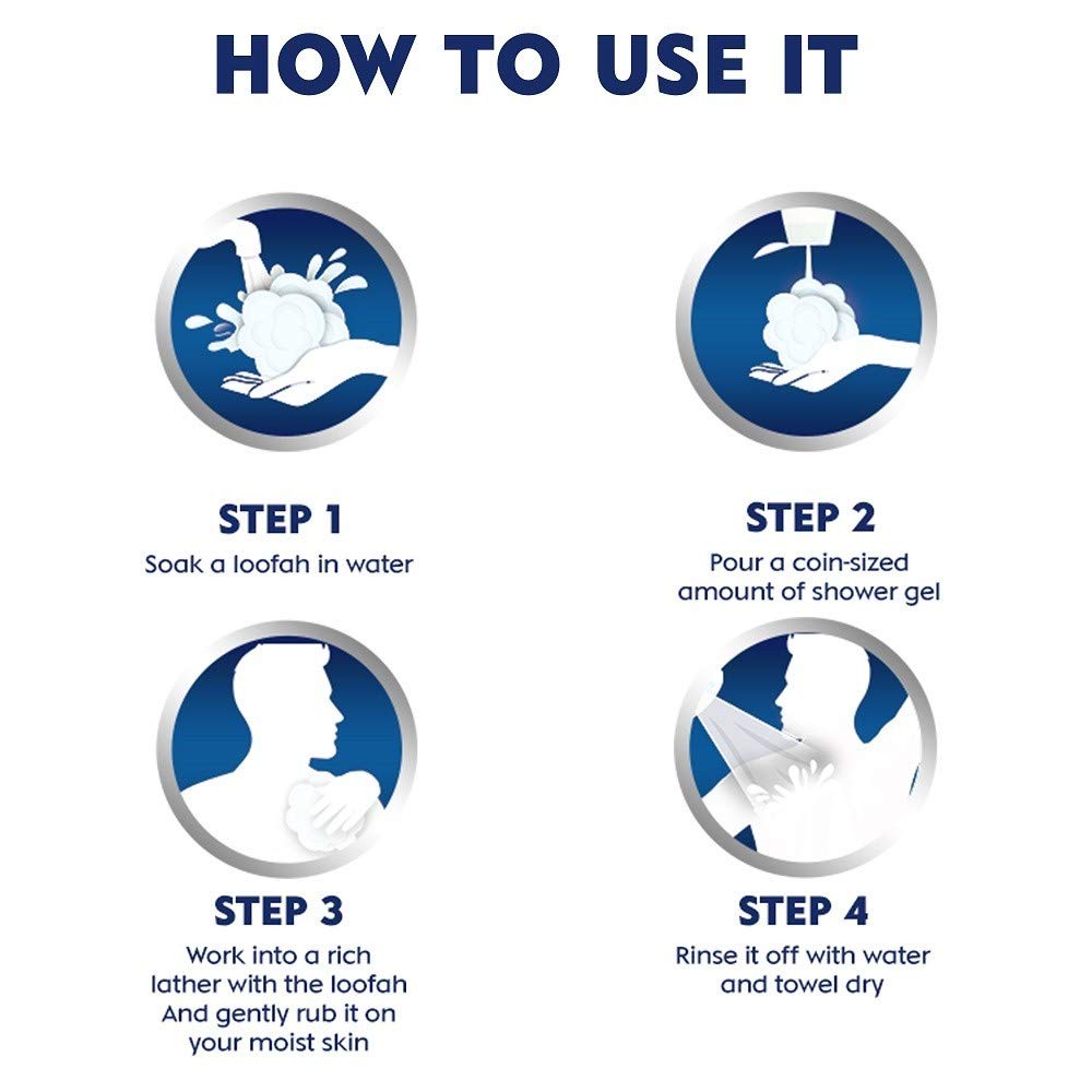 Nivea Men Shower Gel, Pure Impact Body Wash, 250ml & Men Shower Gel, Cool Kick Body Wash, 250ml