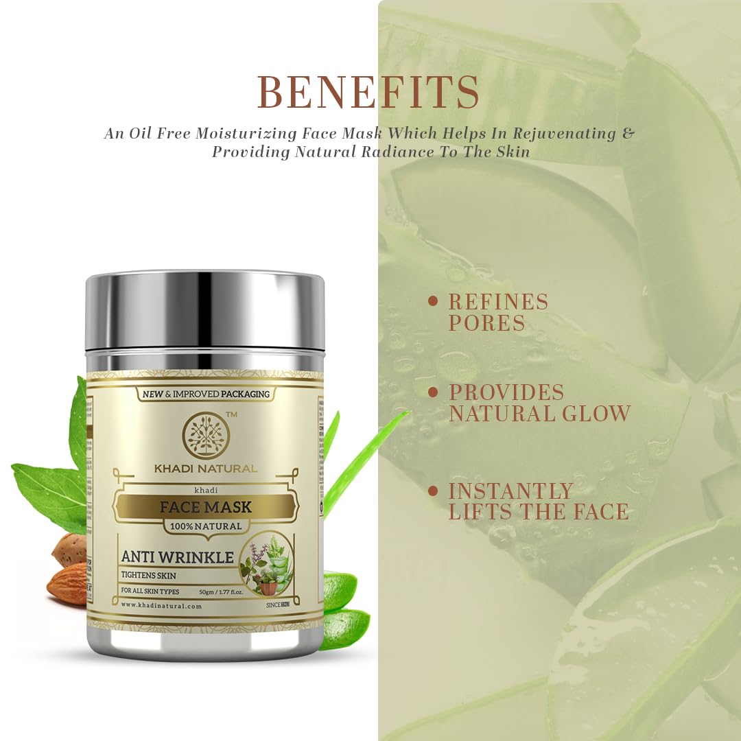 KHADI NATURAL Anti Wrinkle Herbal Face Mask, 50g