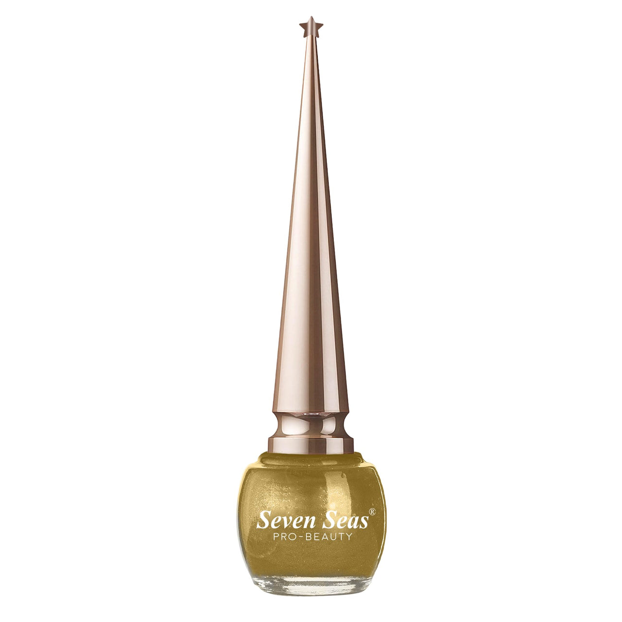 Seven Seas Liquid Color Eyeliner - 5ml | Waterproof | Smudgeproof | Long Lasting | Eyeliner for Women (Golden, 5ml)