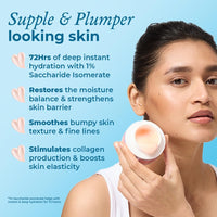 The Pink Foundry Waterlight Gel Moisturiser with 72 hours of hydration | Travel Size with 1% Hyaluronic Acid & 1% Saccharide Isomerate | Lightweight & Non-Sticky Moisturiser | 20 ml