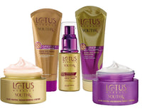 Lotus Herbals YouthRx Anti Ageing Transforming Cream_50g + Night Cream_50g + Foaming Gel_100g + Face Exfoliator_100g + Face Serum_30ml (Set Of 5)