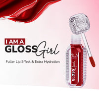 Mila Beauté Gloss Girl Lip Gloss | Enriched With Mango Seed Butter & Hyaluronic Acid | Light Weight & Non-Sticky Formula | Gives Fuller-Lip Effect & Extra Hydration | High Shine Finish-Bossy, 2.8 ml