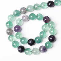 61pcs 6mm Natural Stone Beads Fluorite Gemstone Round Loose Beads for Jewelry Making DIY Bracelet Necklace Energy Crystal Healing Power Stone 15