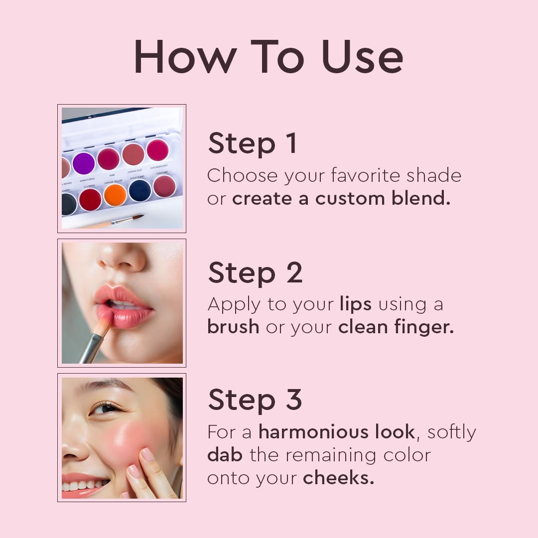 C2P Pro 12 Shades Pop Lipstick Palette Coral Crush 42g | Matte Creamy Lip Color Kit for Women | Waterproof Smudge-Proof Long Lasting Highly Pigmented Lip Makeup Palette