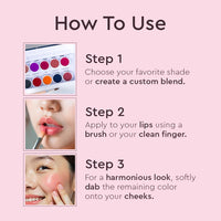 C2P Pro 12 Shades Pop Lipstick Palette Coral Crush 42g | Matte Creamy Lip Color Kit for Women | Waterproof Smudge-Proof Long Lasting Highly Pigmented Lip Makeup Palette