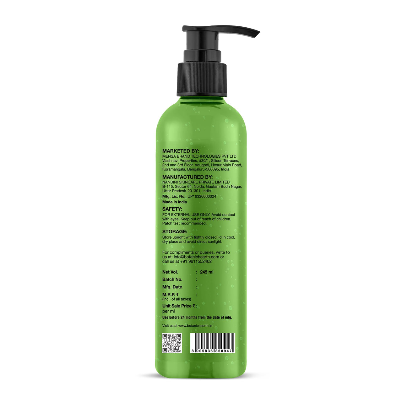 Botanic Hearth Calendula, Neem & Salicylic Acid Body Wash | Prevents Acne & Back Acne, Removes Dead Skin, Exfoliating Body Wash Shower Gel for Women & Men | Sulfate & Paraben Free | 245ml
