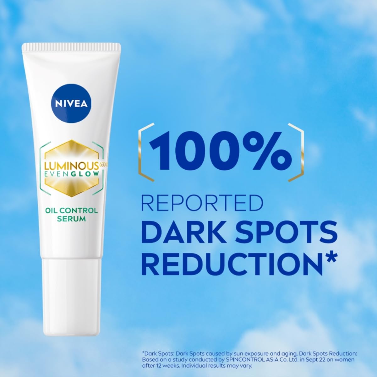 NIVEA Luminous Even Glow Oil Control Face Serum with Thiamidol (60X more effective than Vitamin C), Salicylic Acid, Hyaluronic Acid, Green Tree extracts for Dark Spots Reduction & Hydration| 10ml