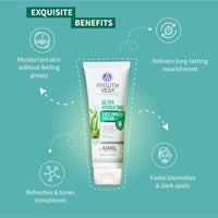 Ayouthveda Ultra Hydrating Face Emulsion Cream With Coconut Water, Aloe vera & Green Tea | Provides Long Lasting Nourishment | Fresh & Radiant Look, Reduces Blemishes & Dark Spots(Pack Of 2-60G each)