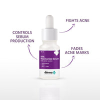 The Derma Co 1% Salicylic Acid Gel Face Wash With Salicylic Acid & Witch Hazel For Active Acne &The Derma Co 10% Niacinamide Face Serum For Acne Marks & Acne Prone Skin For Unisex, 10ml