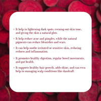 VEDAHARVEST Beetroot Powder For Face, Skin & Hair | Rich In Antioxidants | Lip Care | Drinking | Eating | Immunity | Pre -Workout | Natural Brightening, Anti-Aging & Glowing Complexion (150 gm)