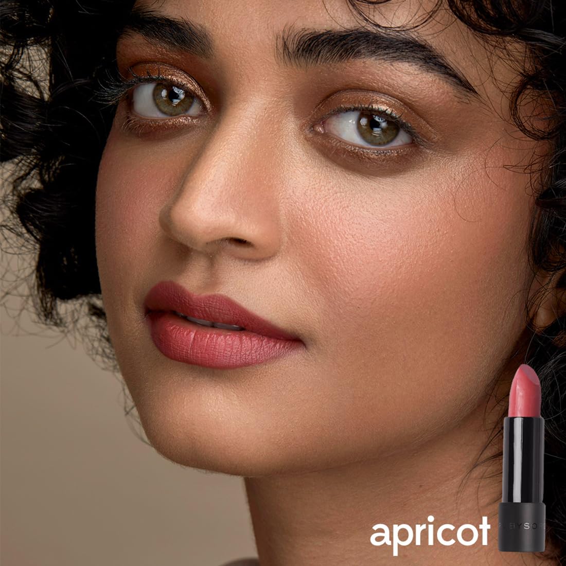 Ruby's Organics Semi-Matte Lipstick for Women All Indian Tones- Highly Pigmented, Moisturizing, Non Drying, Lightweight and Long Lasting- Lip Makeup, Synthetic Chemical Free- Apricot, 3.7g