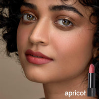 Ruby's Organics Semi-Matte Lipstick for Women All Indian Tones- Highly Pigmented, Moisturizing, Non Drying, Lightweight and Long Lasting- Lip Makeup, Synthetic Chemical Free- Apricot, 3.7g