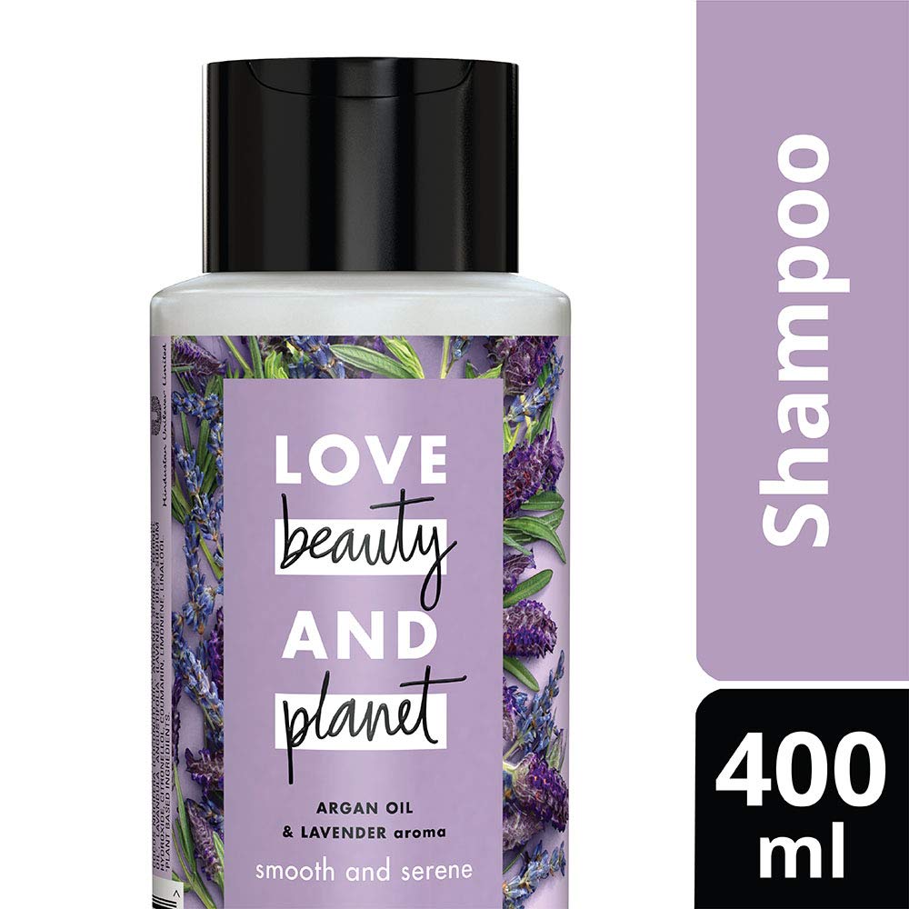 Love Beauty & Planet Smooth and Serene Shampoo with Argan Oil and Lavender Aroma, 400 ml & Love Beauty & Planet Volume and Bounty Conditioner with Coconut Water and Mimosa Flower Aroma, 400 m