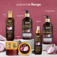 WOW Skin Science Red Onion Black Seed Hair Serum - with Red Onion Seed Oil Extract, Watercress - NON STICKY - for Frizz Control & Replenishing Dry, Dull Hair - No Parabens, Silicones & PEG - 100mL