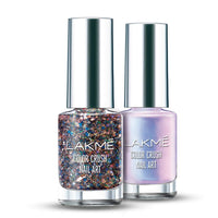 Lakmé Color Crush Shimmery Finish Nailart, M5 Burgundy, 6 Ml & Lakmé Color Crush Nail Art, C2, 6Ml