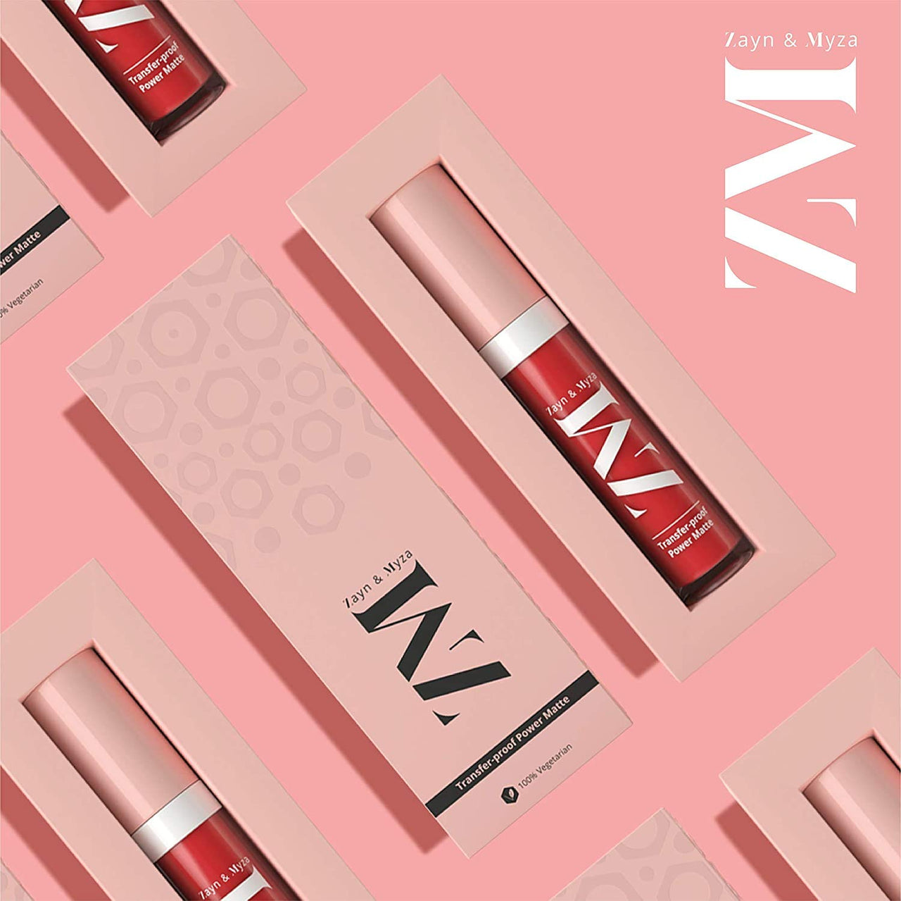 ZM Zayn & Myza Transfer-Proof Power Matte Finish Lip Colour I Smudge Proof & Water Resistant I Light Weight & Extremely Smooth Formula I Vegan - Candid, 6 ml