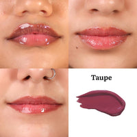 Tint Cosmetics 5ml Mauve Pink Lipgloss, Non Sticky, Hydrating, Light Weight, Long Lasting, High Shine & Soft Natural Liquid Lip Gloss For Girls & Women (Taupe)