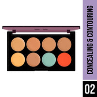 Hilary Rhoda Concealing & Contouring | 8 Shades in Palette | Colour Corrects with High Coverage | Face Palette | Hides Dark Spots & Pigmentation | Buildable Coverage | 12g (Shade-2)