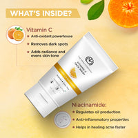 The Man Company Skin Brightening (Buy 1 Get 1) Vitamin C Face Wash- 75 ml Each with Turmeric and Niacinamide For Clean, Bright & Soft Skin I Oil Free Look I Unclog Pores,Instant Glow