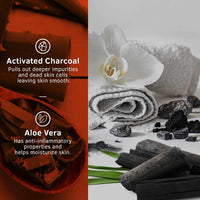 Ustraa Body Wash- Activated Charcoal 250 ml set of 2 - Deep Skin Detox with Activated Charcoal, Moisturization of Aloe Vera, Cleansing & Intense Foaming without Sulphates