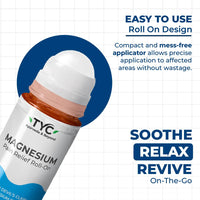 TYC - Trust Your Choice Magnesium Pain Relief Roll-On, Instant Relief for Back, Joint, Knee, Neck Pain, Muscle Stiffness and Sports Injuries with Natural Ingredients, Pack of 1 (50ml)