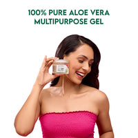 Jovees Herbal 100% Pure Aloe Vera Multipurpose Gel For Face, Skin & Hair | Aloe Vera Gel For Hydrates, Moisturized & Even Tone Skin | Suitable For Men & Women- 85g