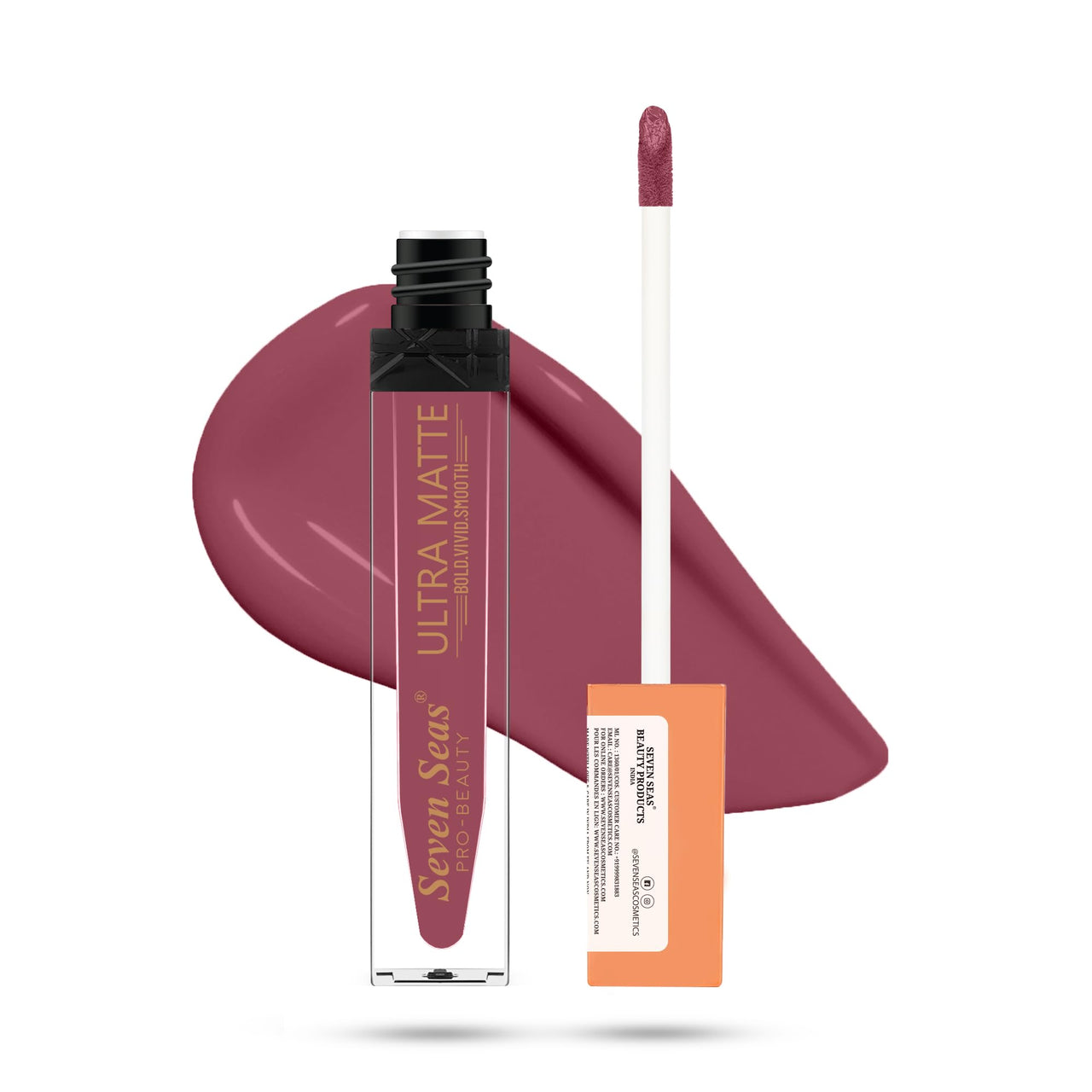 Seven Seas Ultra Matte Liquid Lipstick Trendy Nude Shade (Blush Pink)