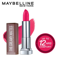 Maybelline New York Color Sensational Creamy Matte Lipstick, 696 Burgundy Blush, 3.9g and Maybelline New York Color Sensational Creamy Matte Lipstick, 680 Mesmerizing Magenta, 3.9g