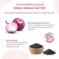 WOW Skin Science Red Onion Black Seed Hair Serum - with Red Onion Seed Oil Extract, Watercress - NON STICKY - for Frizz Control & Replenishing Dry, Dull Hair - No Parabens, Silicones & PEG - 100mL