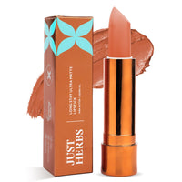 Just Herbs Ultra Matte Bullet Lipstick Nourishing Non Drying and Long Stay Lipsticks for Women 4 g (Nude Allure)
