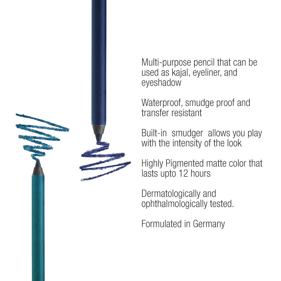 Colorbar Just Smoky Kajal, Matte Finish, 1.2g - Just Blue