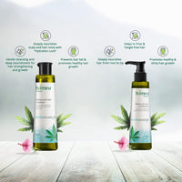 Hampa Hemp Nutraelixir Shampoo 200ml + Hampa Hemp Conditioner 200ml | Sulphate, paraben and silicon free shampoo and conditioner