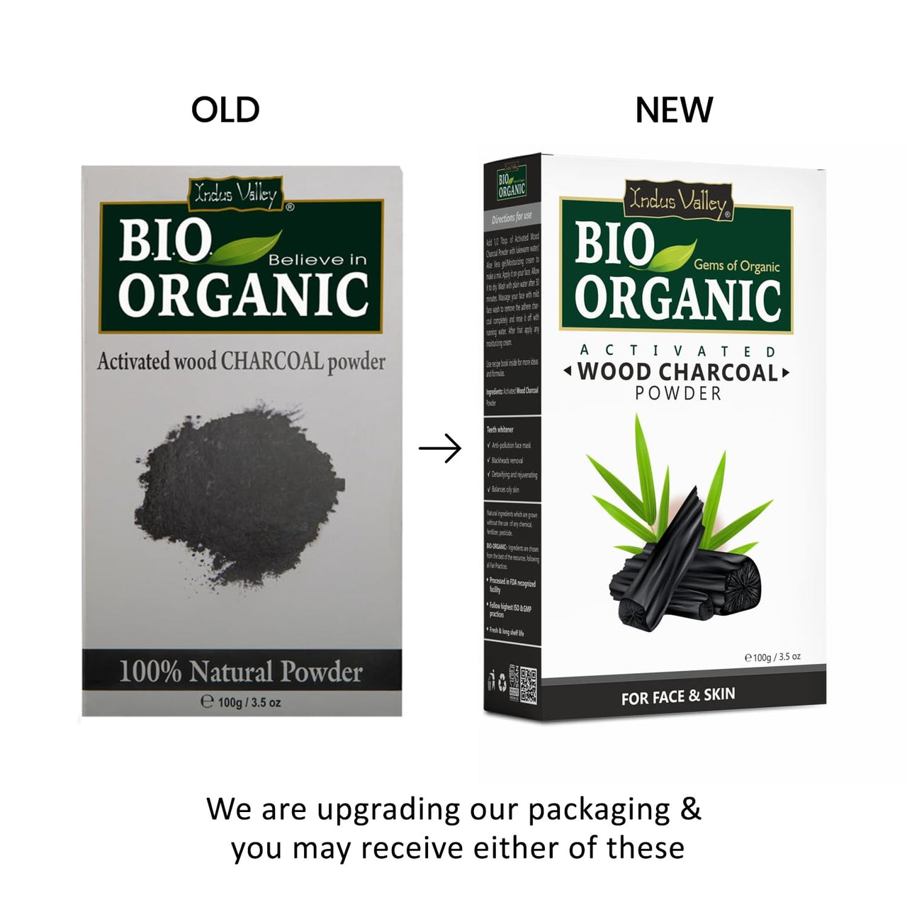 INDUS VALLEY 100% Natural Activated Charcoal Powder Ideal for Skin Removes Dead Skin, Impurities, Detoxifies Skin - (100g)