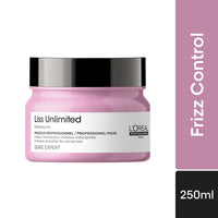L'Oréal Professionnel Liss Unlimited Mask for Frizzy & Unruly Hair - 250ml | Intensive Smoothing Mask for Frizz-Control | Enriched with Pro-Keratin & Kukui Nut Oil | Increases Softness & Shine