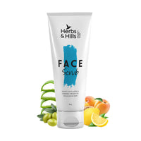 Herbs & Hills Facial Scrub - 100g, Removes Impurities for Glowing Skin, Cleanses Deep Down to the Pores to Remove Dirt & Oil, Reduce the appearance of wrinkles and Fine Lines, For All Type of Skin