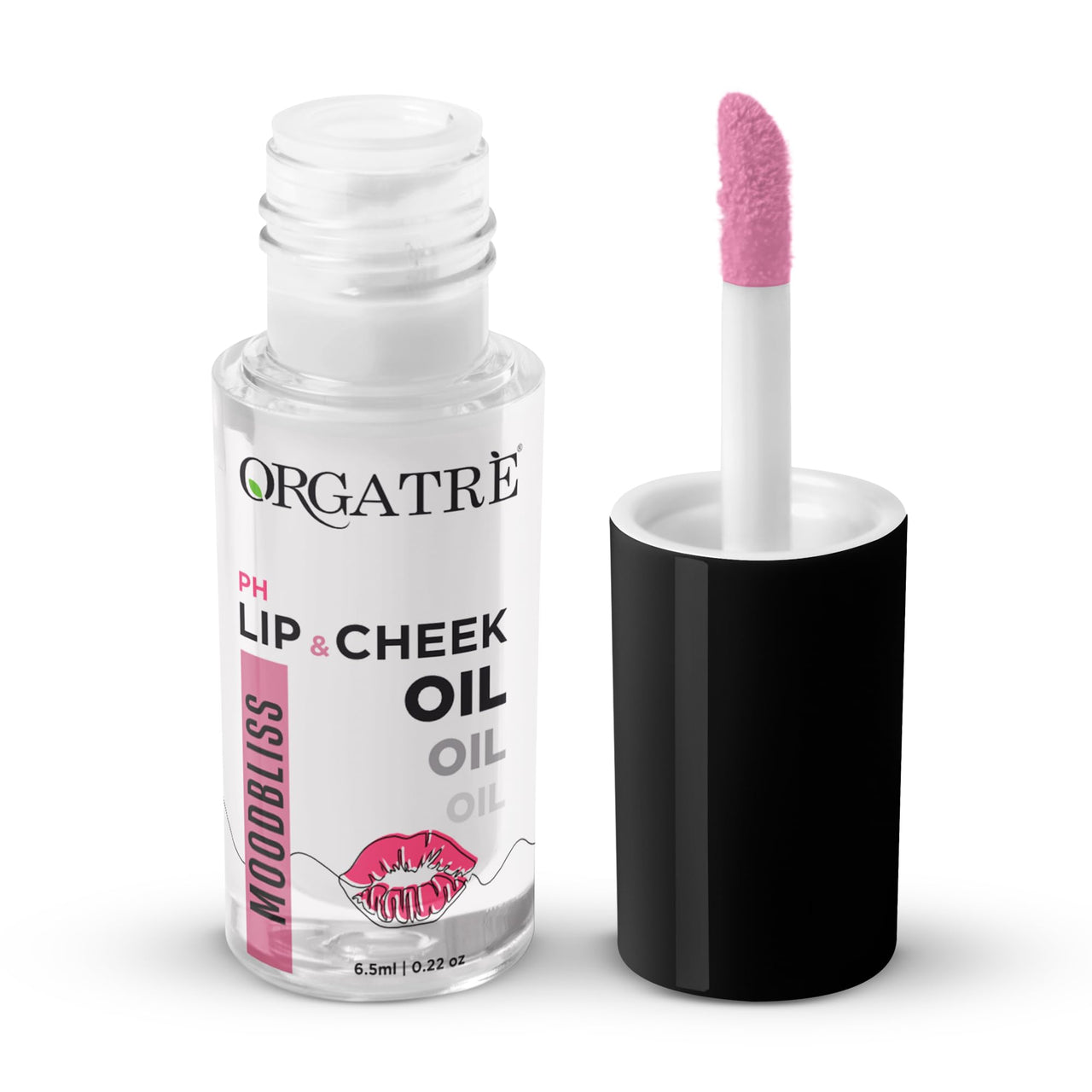 Orgatre PH Lip & Cheek Oil | Lip tint gloss | Color Changing Tint for Women | With Jojoba & Olive Oil, Vitamin E | Non-Sticky, Hydrating & Long-Lasting Glow | 2-in-1 Lip & Cheek Tint for Soft Pink Look | 6.5ml