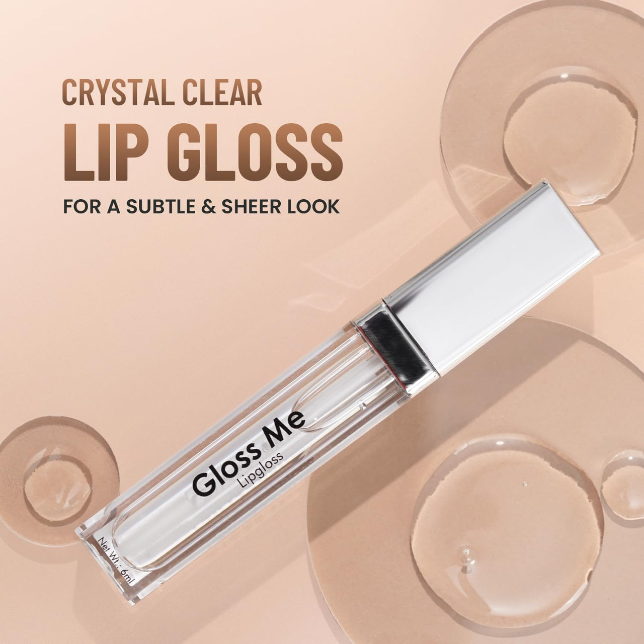Swiss Beauty Gloss Me Lip Gloss | Lightweight | Glossy Finish | Non-sticky |With Jojoba Oil & Glycerine | 6.7ml