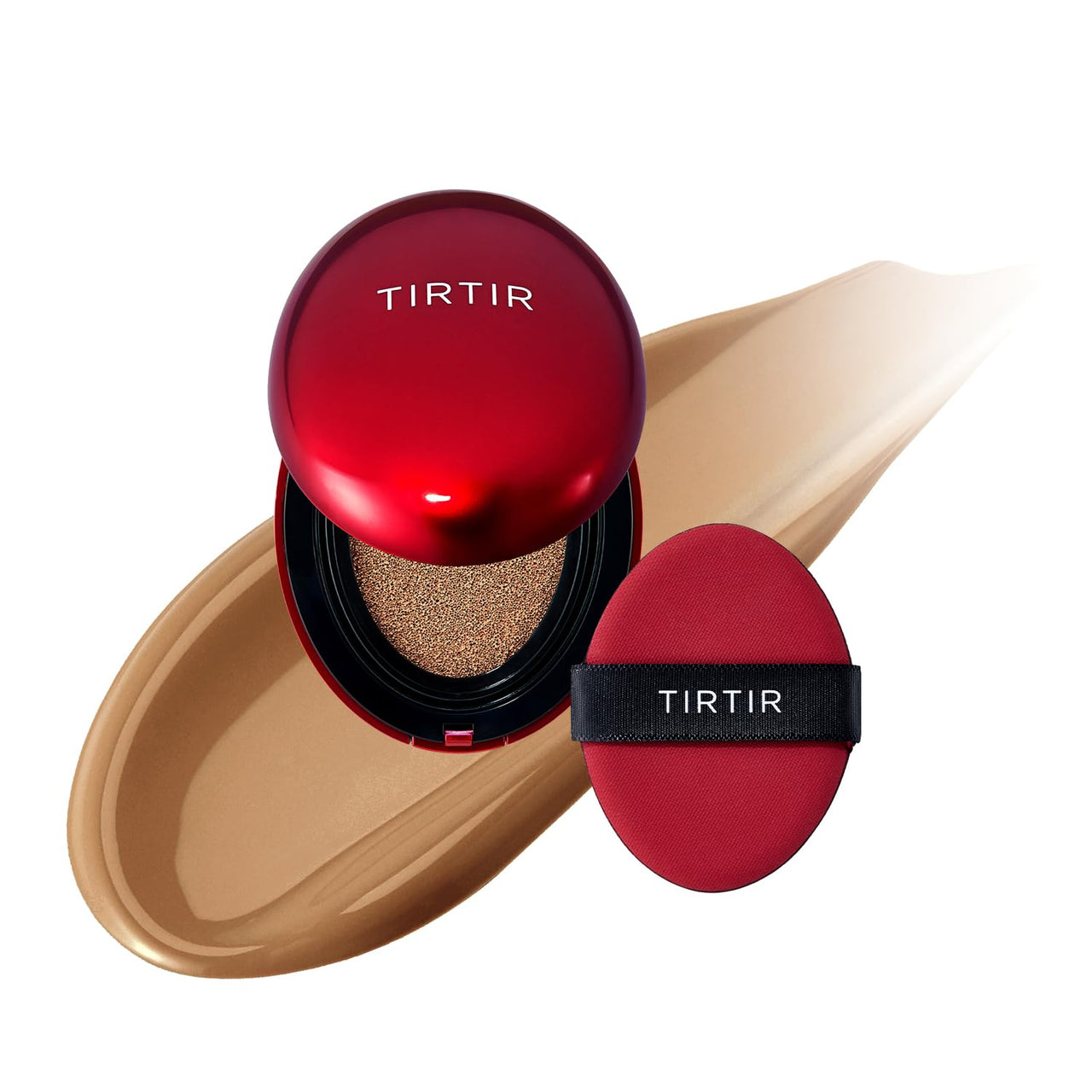 TIRTIR All Mask Fit Red Cushion Foundation, Full Coverage, Skin Fit, Satin Glow Finish, Korean Cushion Foundation #40N Cinamon, 4.5G