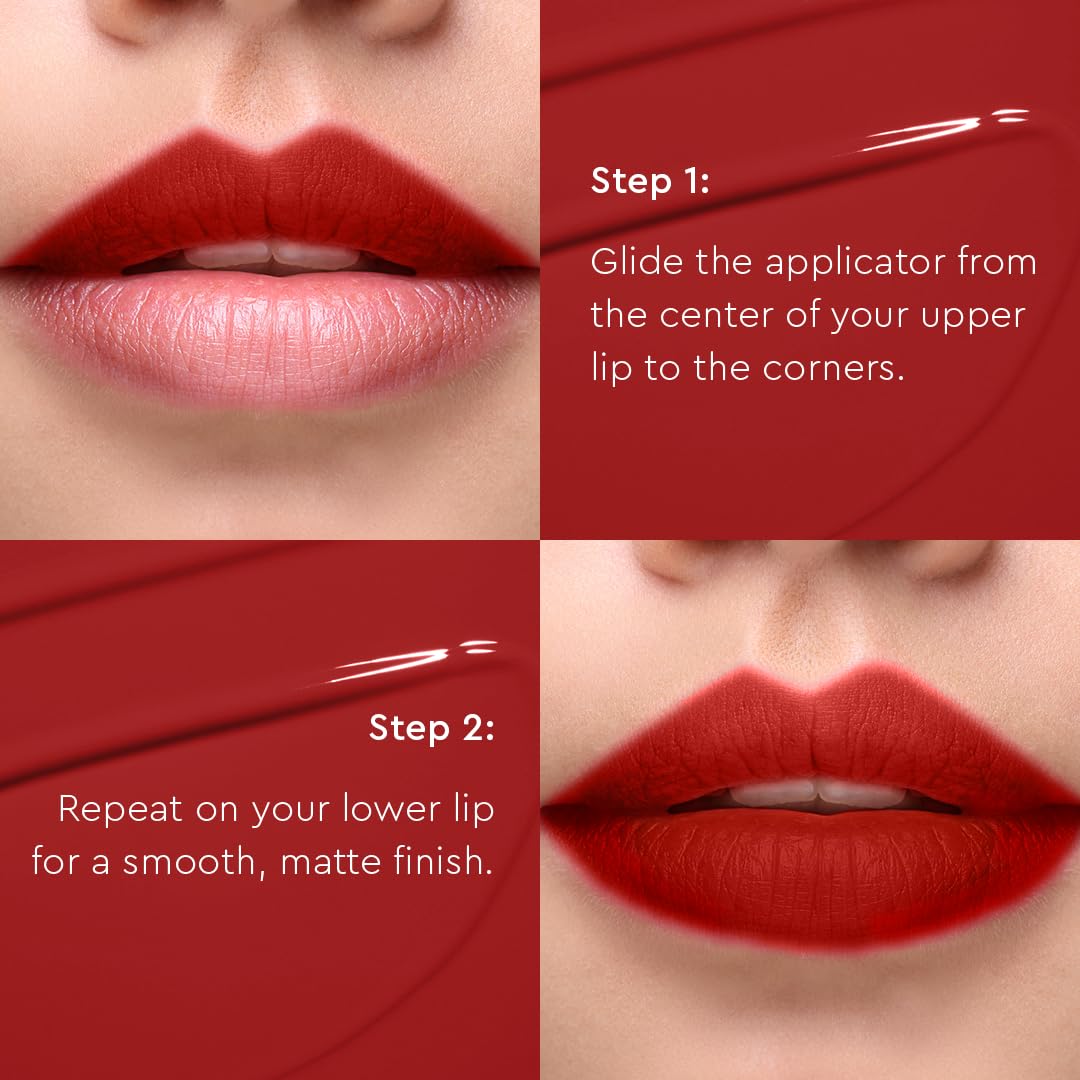 C2P Pro Liquid Lipstick Waterproof Matte Orange Lipsticks for Women | Long Lasting Smudge Proof | Infused with Argan Oil, Celeb Secret (Liquid Lipstick Madhuri, 2 ml)