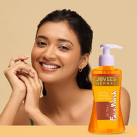 Jovees Herbal Detan Facewash For Glowing and Clear Skin With Liquorice & bearberry Ext. | Gentle Cleanser For Brighten, Even Tone and Hydrates Skin | Suitable for All Skin Types - 300ml