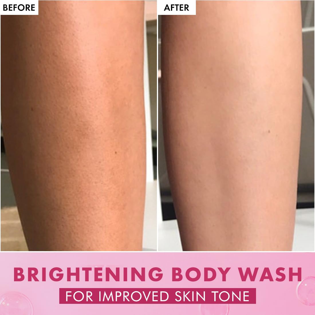 mCaffeine Brightening Body Wash - 300 ml with Fruity Raspberry Fragrance | De-Tans & Deep Cleanses with Vitamin C Rich| 5% Glycerin for Hydrated & Soft Skin | Fragrance Shower Gel for women and men
