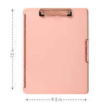 Dexas Slimcase 2 Storage Clipboard with Side Opening 12.5 x 9.5 in Blush Pink with Rose Gold Clip. Organize in Style for Home, School, Work or Trades! Ideal for Teachers, Nurses, Students, Homeschool
