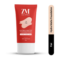 ZM Zayn & Myza Hydra Matte Foundation | Buildable Coverage | Foundation for Face Makeup | Non-clogging, All Skin Types, with Hyaluronic Acid & Niacinamide - (Fair, 30 gm)