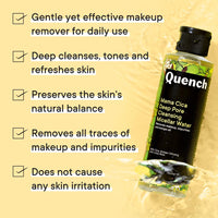 Quench Deep Pore Cleansing Micellar Water with Cica Herb Repair | Gentle Cleanser & Make Up Remover For Everyday Use | Removes Makeup, Dirt, Pollution & Impurities | Made in Korea (145ml)